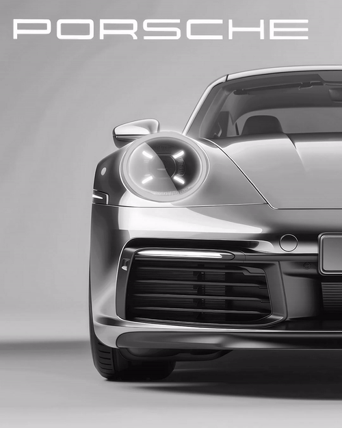 Porsche V6  - Neon Car Art