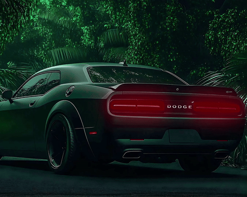 Dodge Challenger SRT V5 - Neon Car Art
