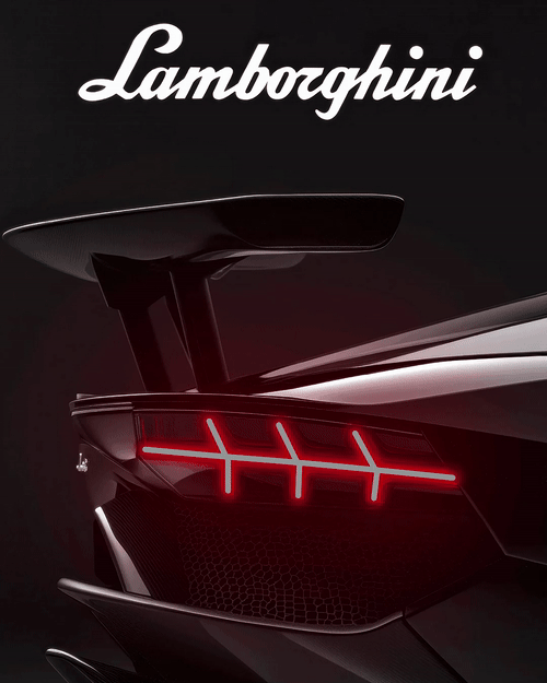 Lamborghini V4 - Neon Car Art