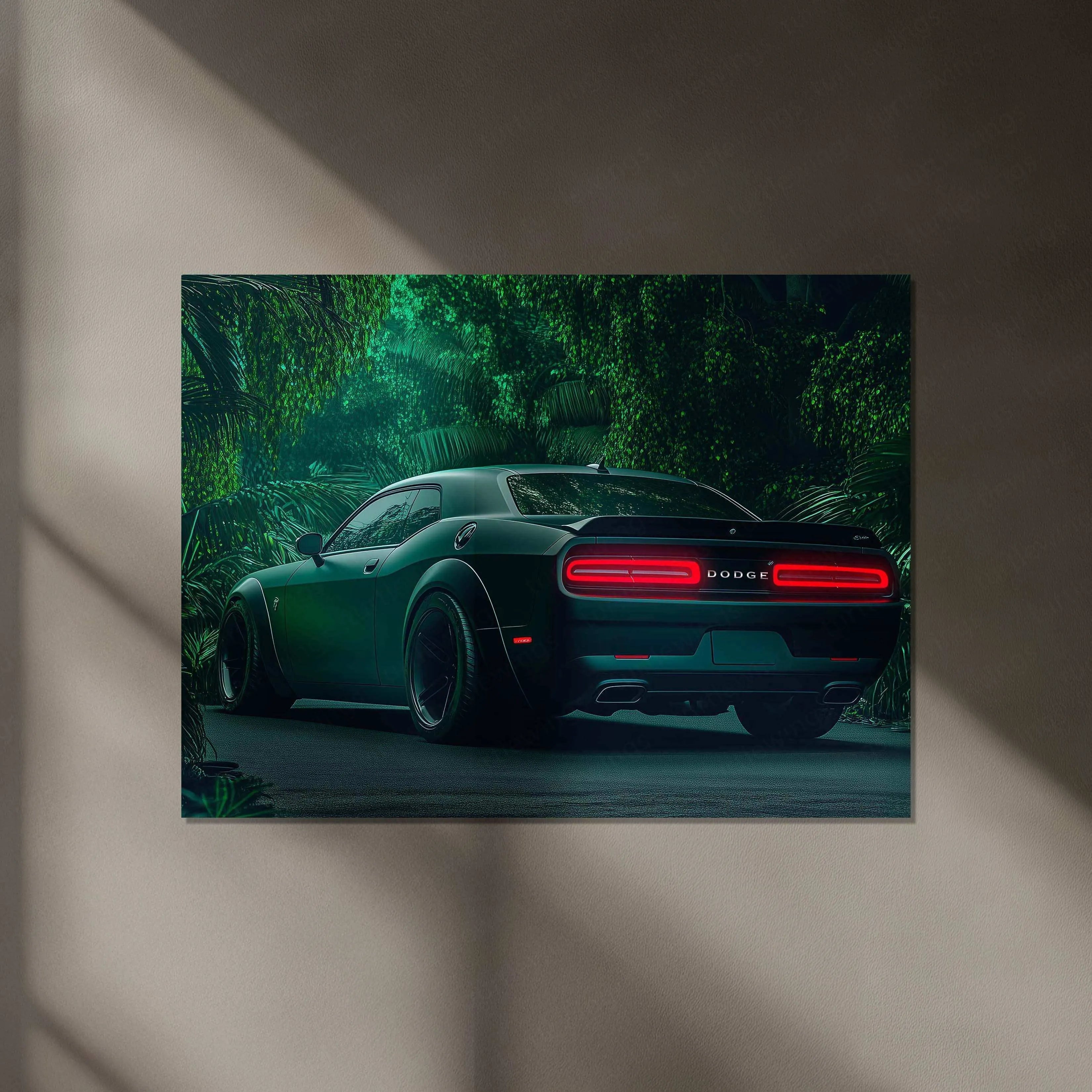 Dodge Challenger SRT Neon LED Metal Frame â Bold Automotive Wall Art 1