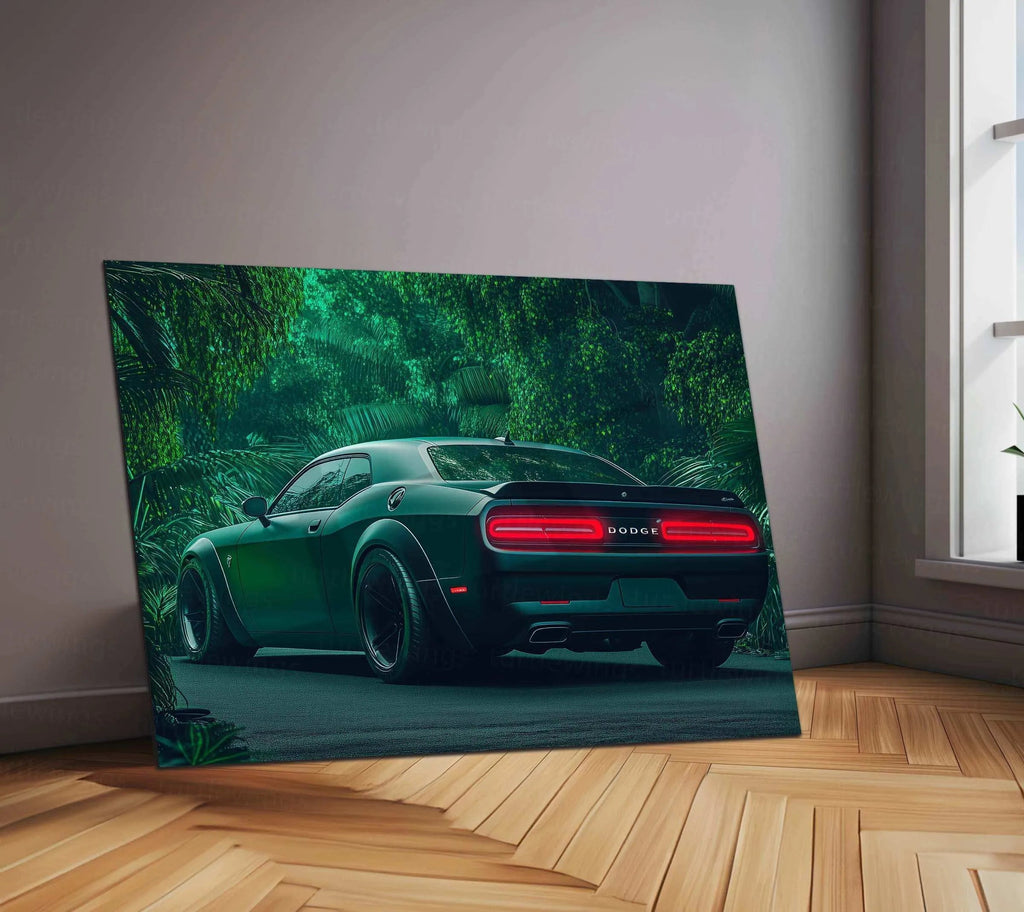 Dodge Challenger SRT Neon LED Metal Frame â Bold Automotive Wall Art 1