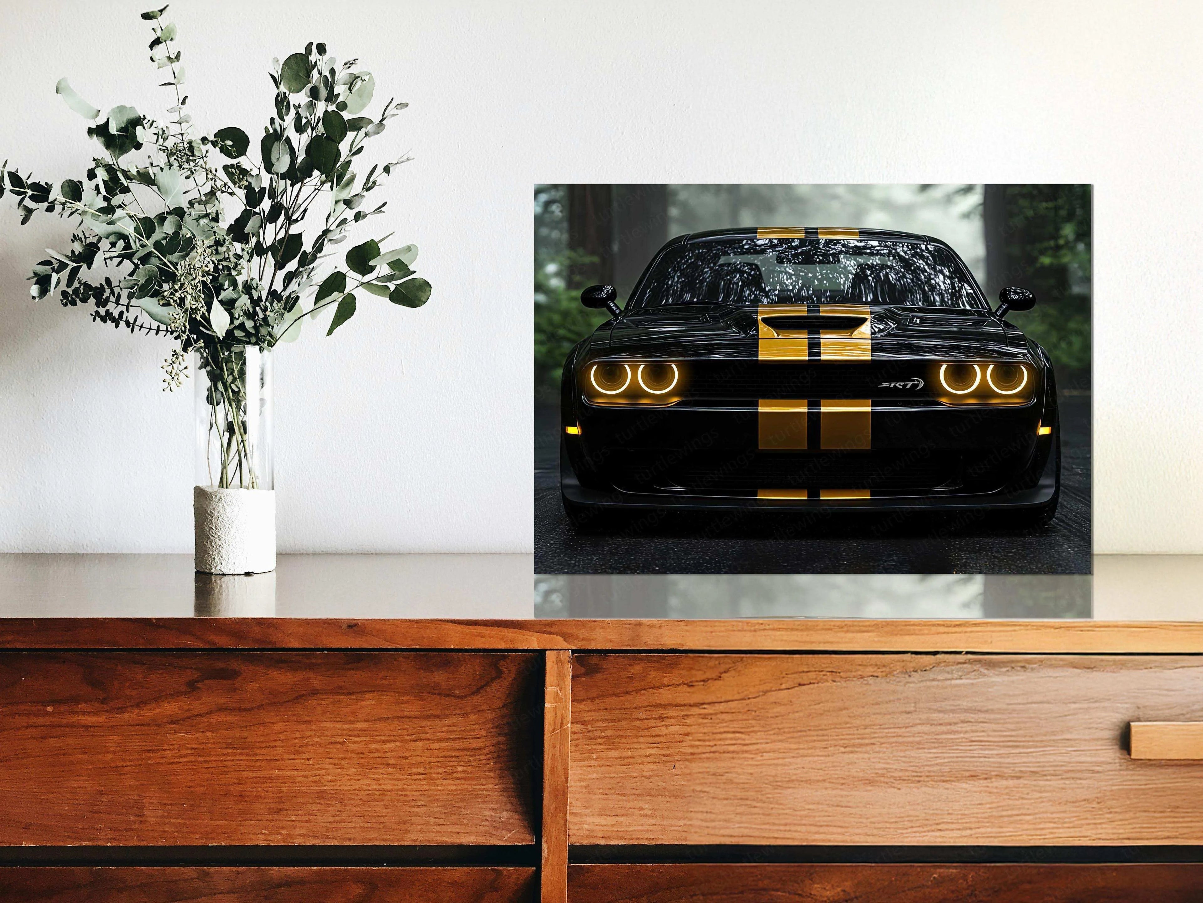 Dodge Challenger SRT Neon LED Metal Frame â Bold Automotive Wall Art 2
