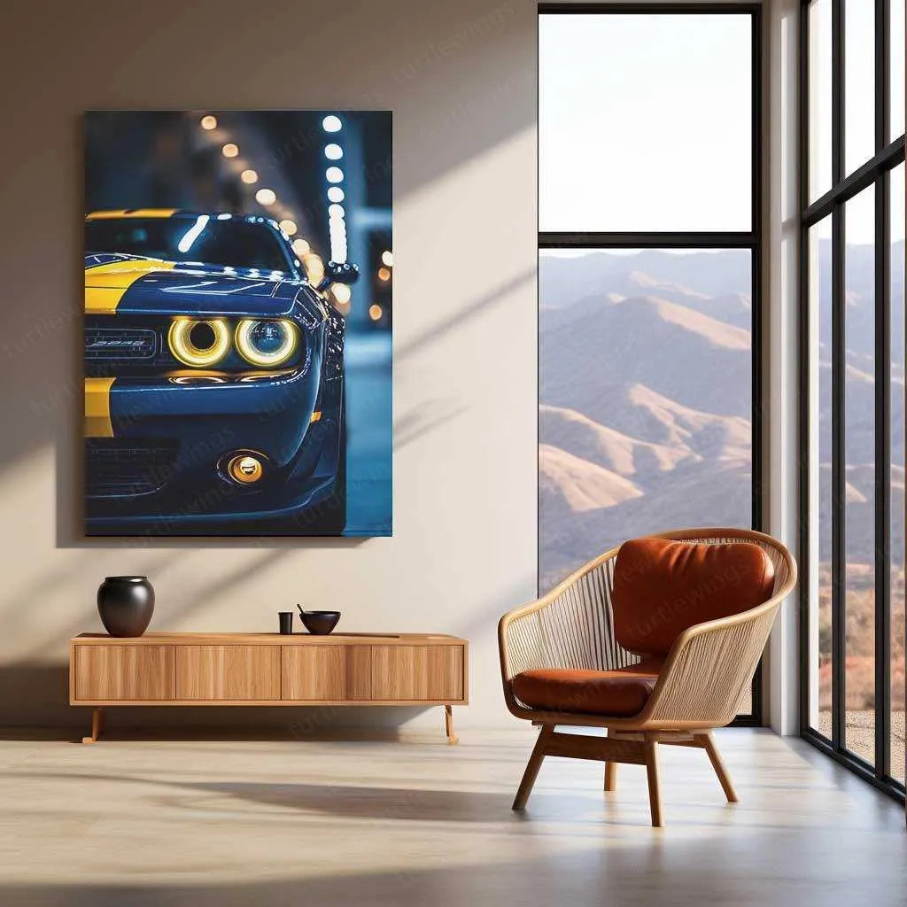 Dodge Challenger SRT Neon LED Metal Frame â Bold Automotive Wall Art 4