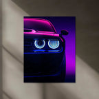Dodge Challenger SRT Neon LED Metal Frame â Bold Automotive Wall Art 5