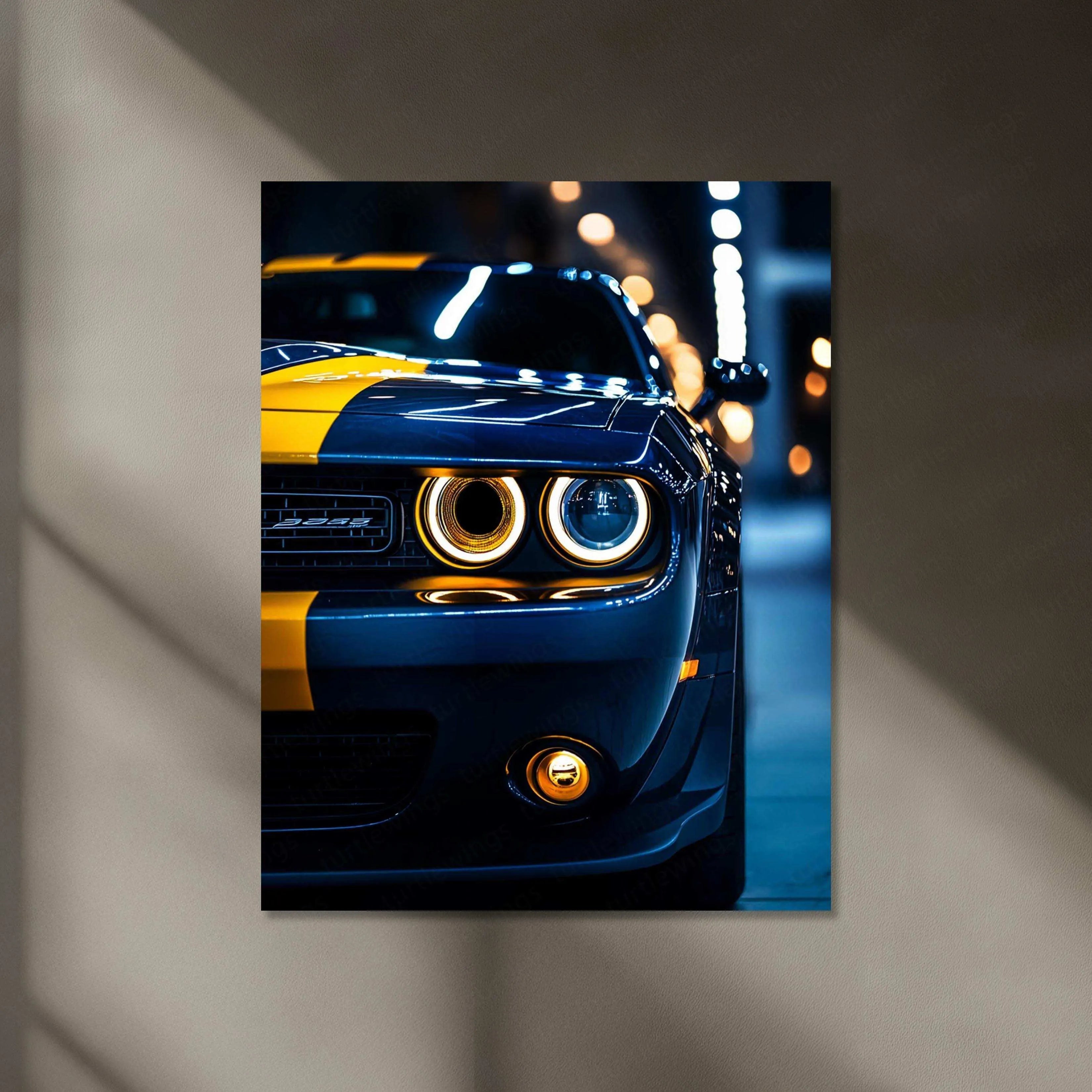 Dodge Challenger SRT Neon LED Metal Frame â Bold Automotive Wall Art 4