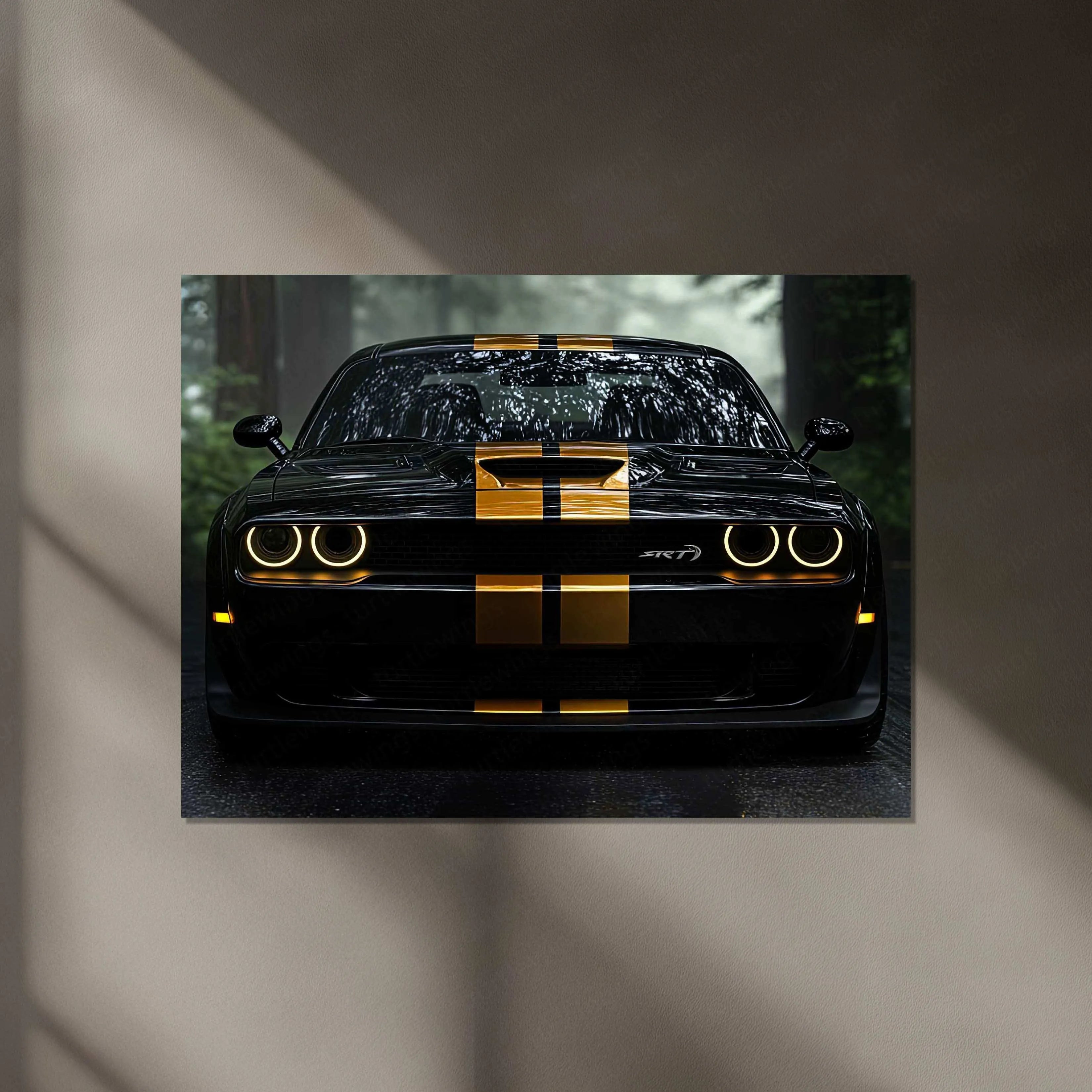 Dodge Challenger SRT Neon LED Metal Frame â Bold Automotive Wall Art 2
