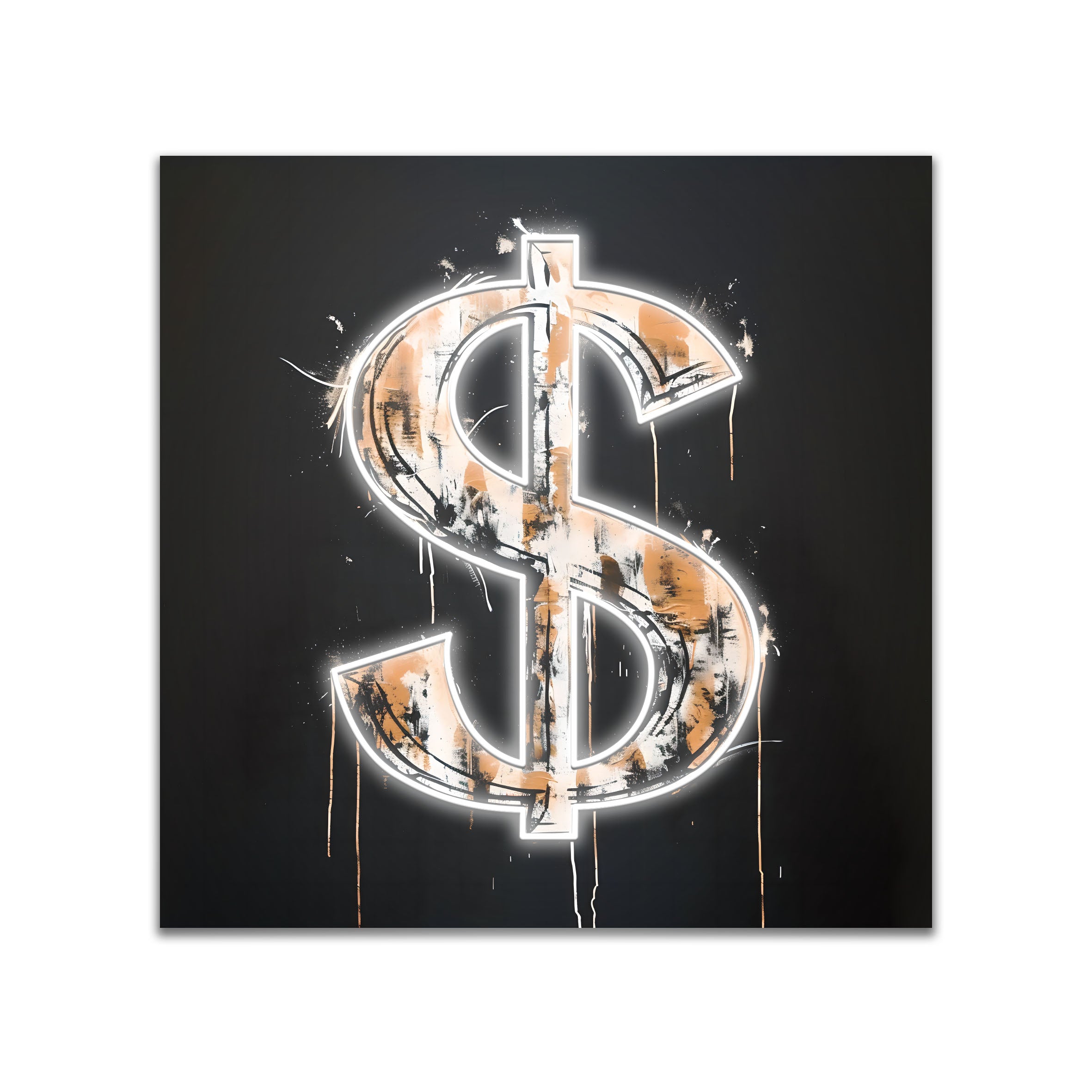 Dollar Sign – Neon Motivational Art