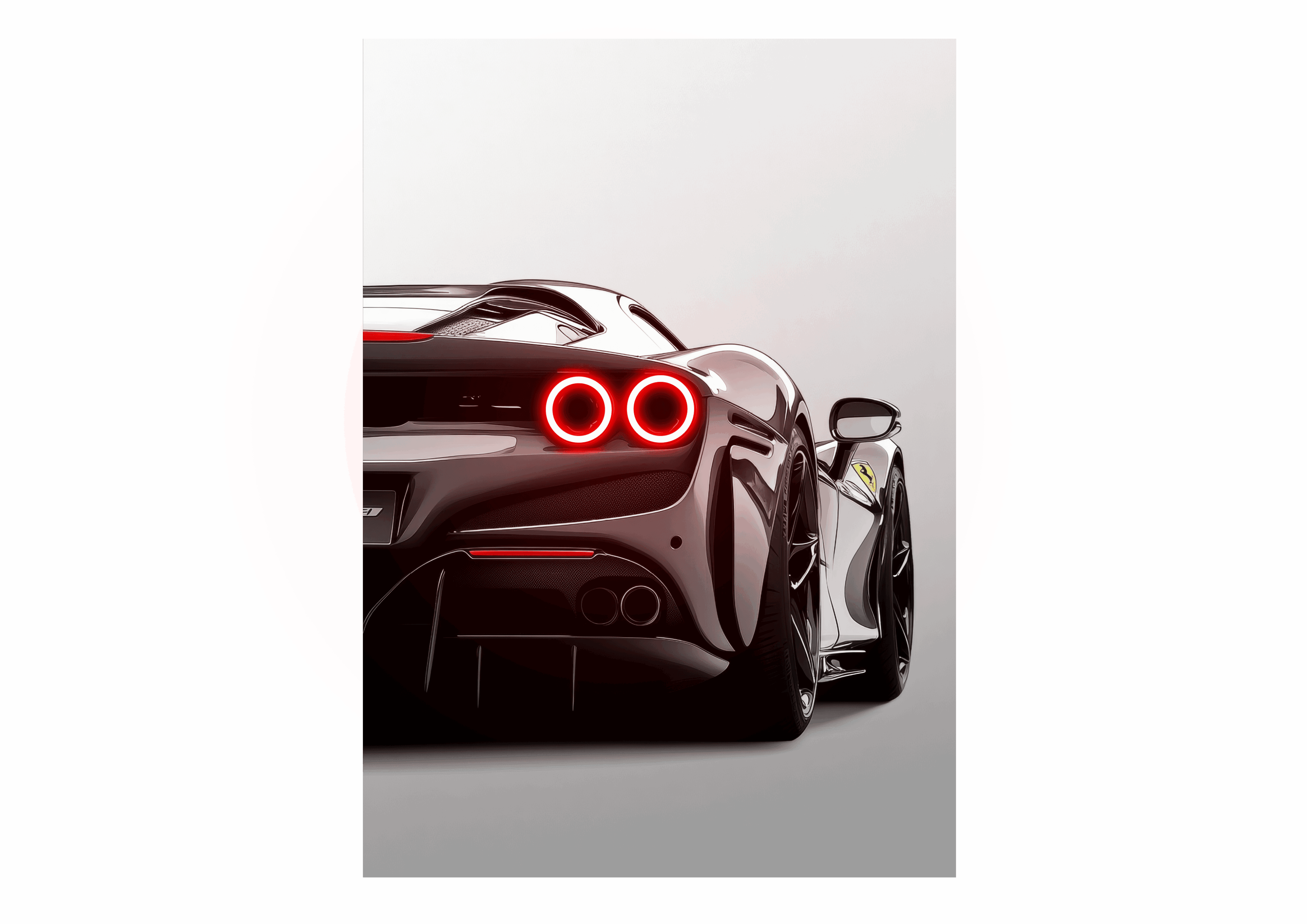 Ferrari V2 - Neon Car Art