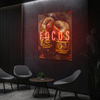 Focus – Neon Motivational Art