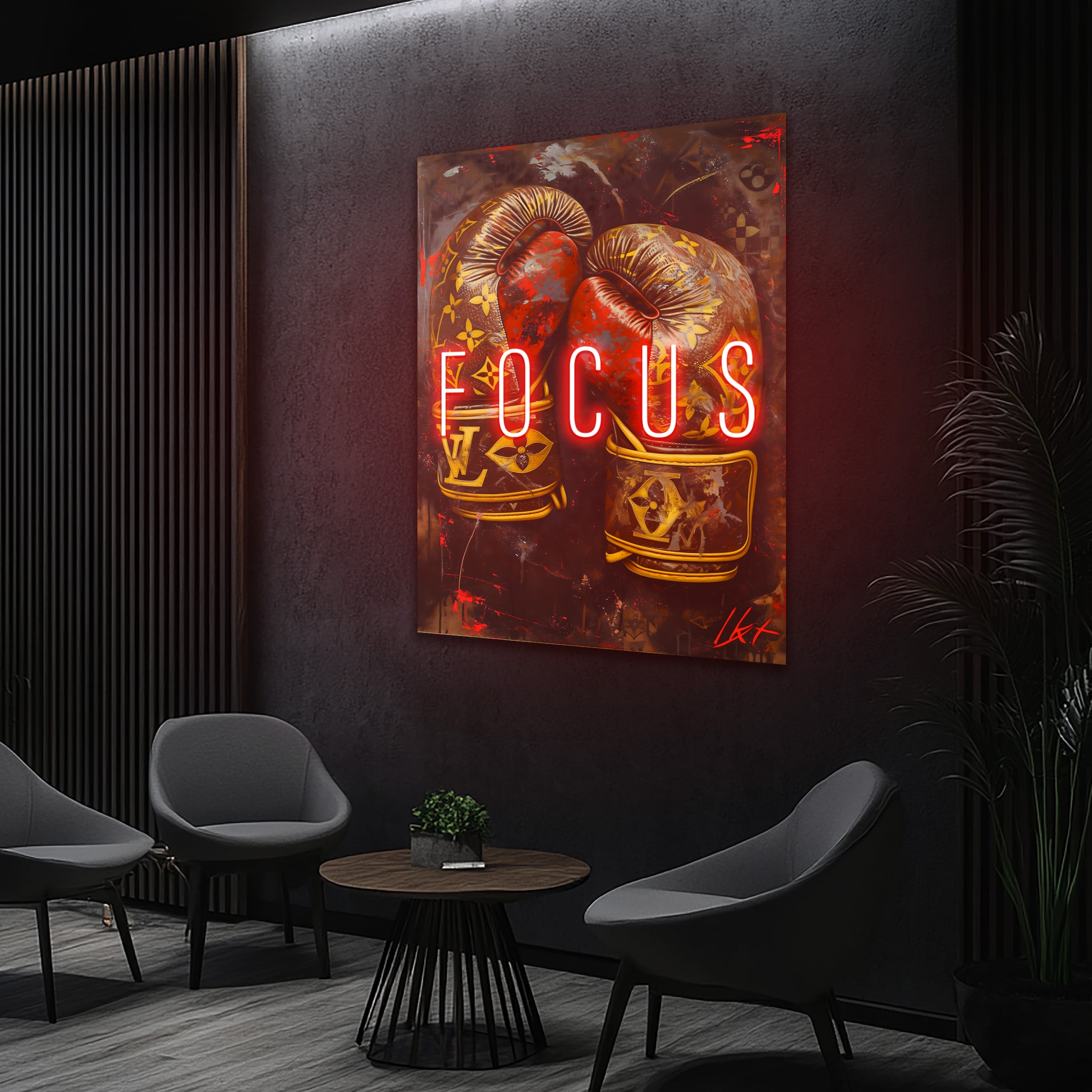 Focus – Neon Motivational Art