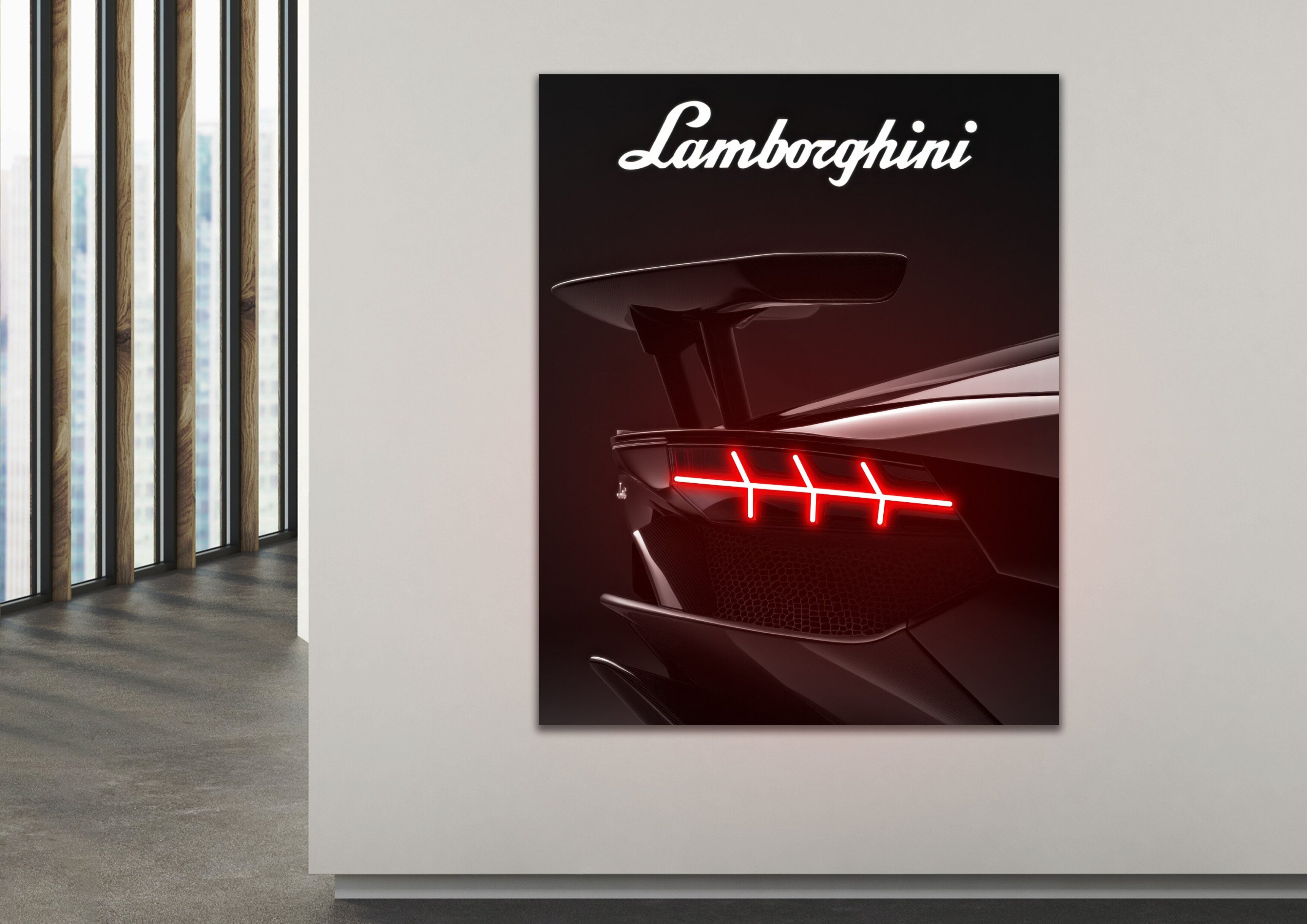 Lamborghini V4 - Neon Car Art