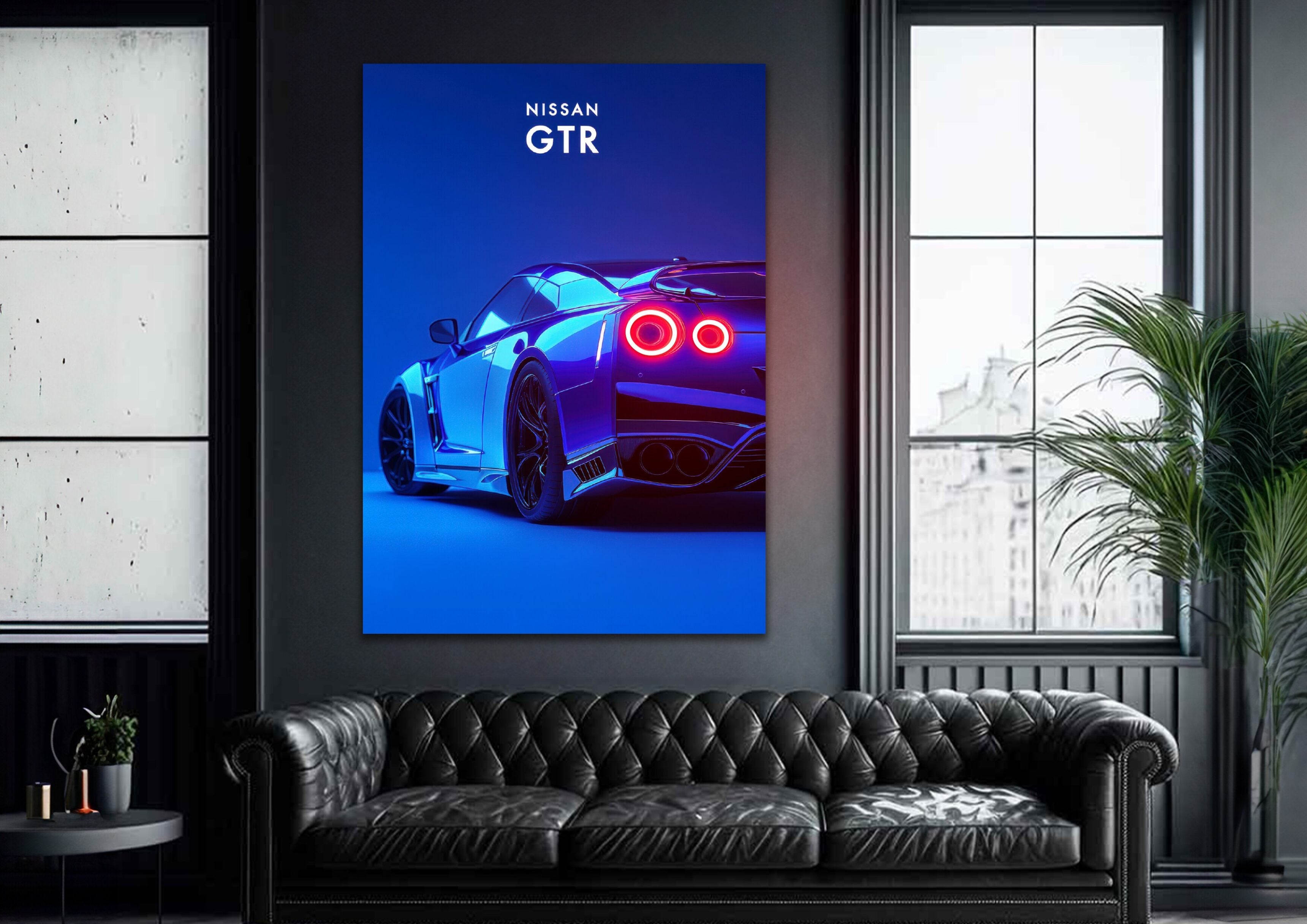 Nissan GT-R V2 - Neon Car Art