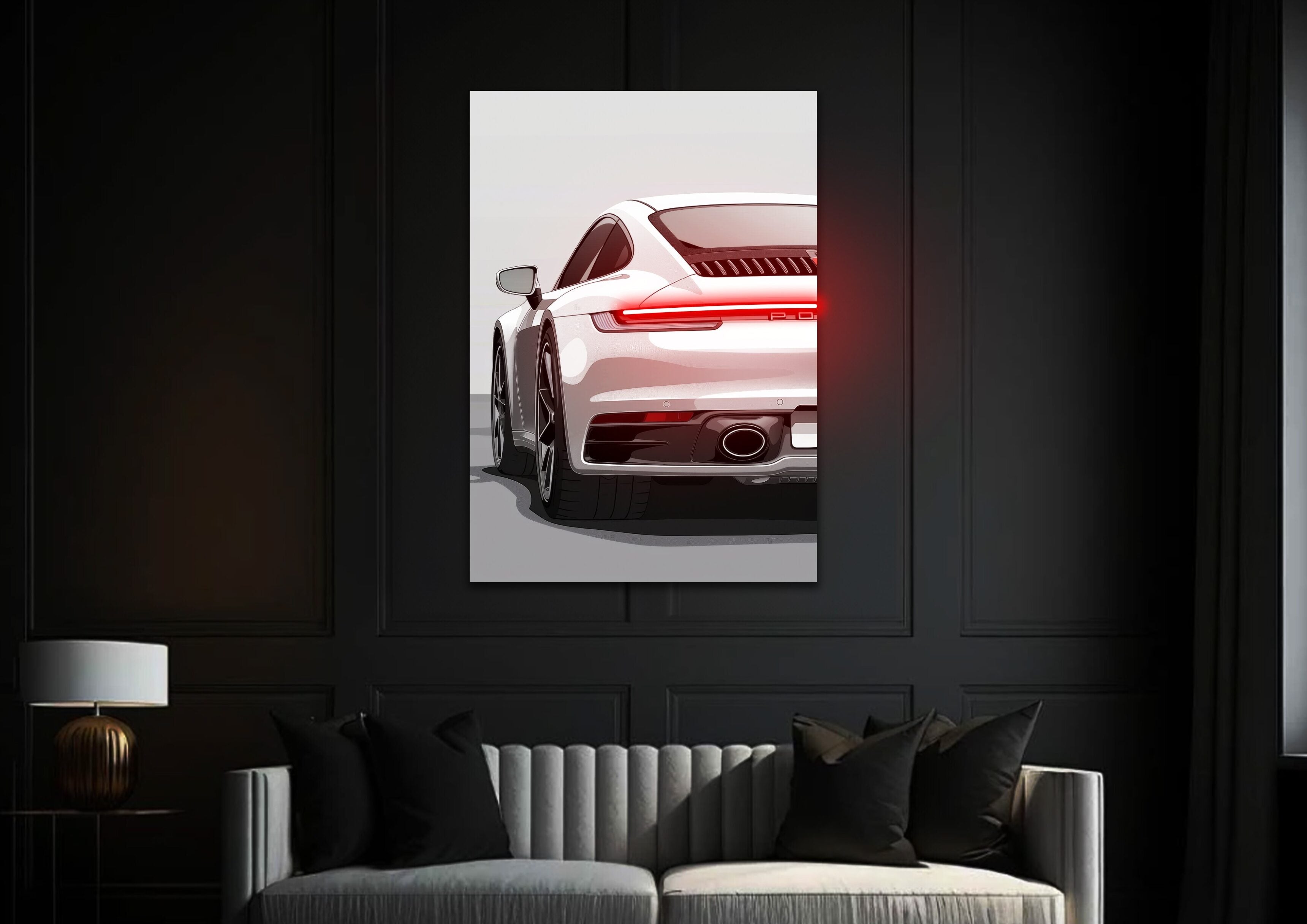 Porsche V5  - Neon Car Art