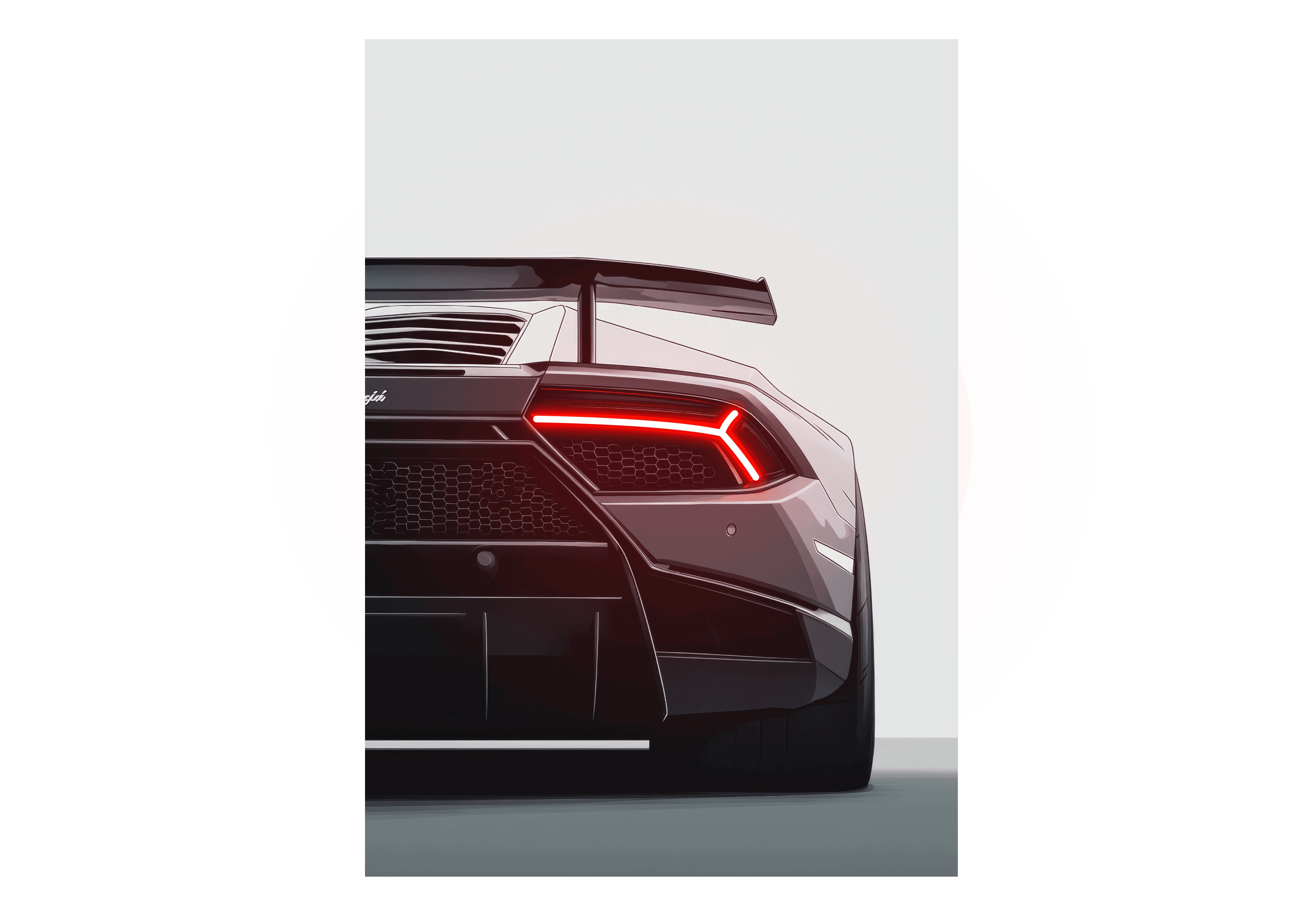 Lamborghini V3 - Neon Car Art
