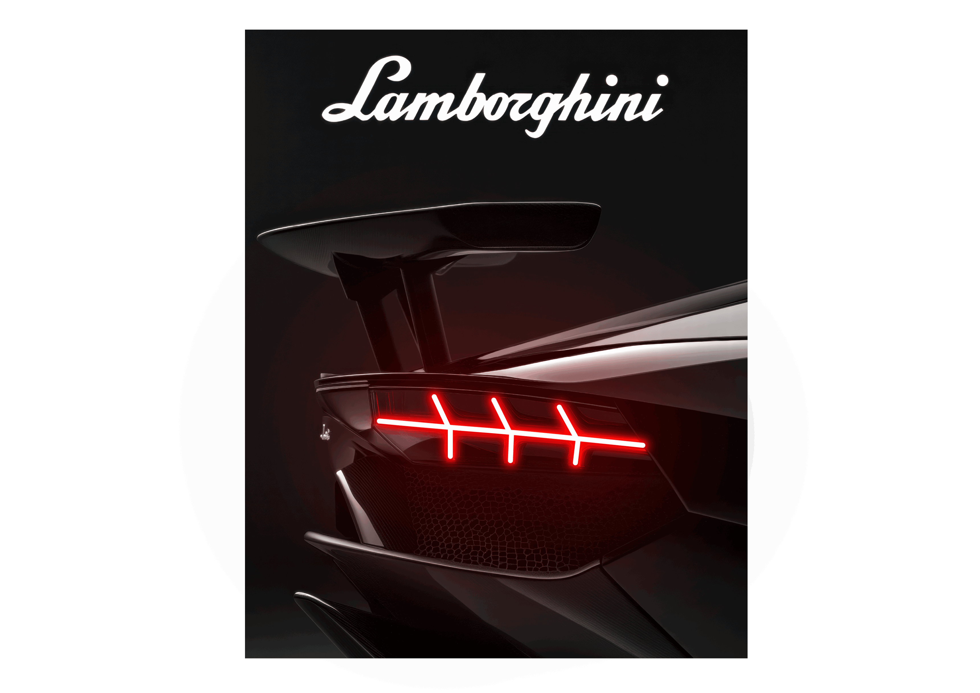 Lamborghini V4 - Neon Car Art