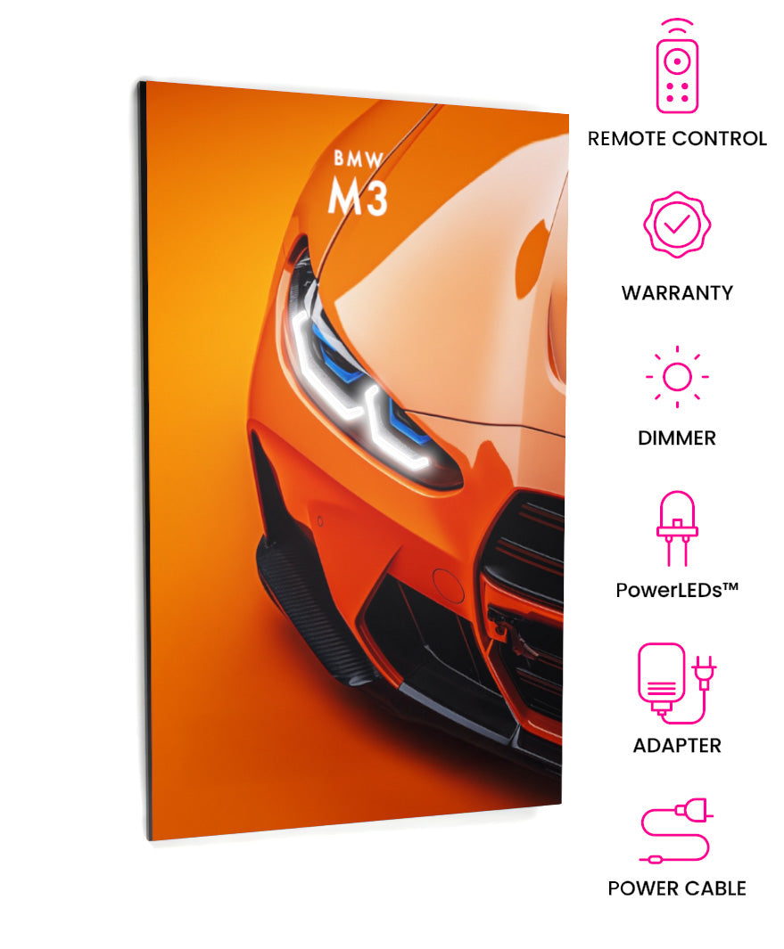 BMW M3 – Neon Car Art