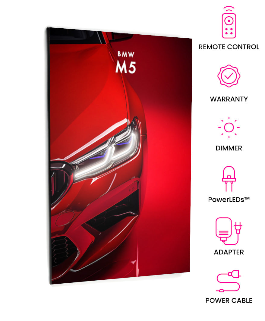BMW M5 V3 – Neon Car Art