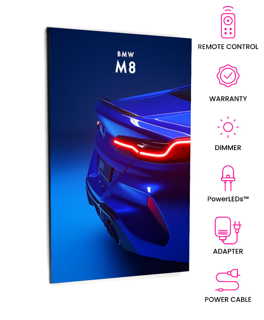BMW M8 – Neon Car Art