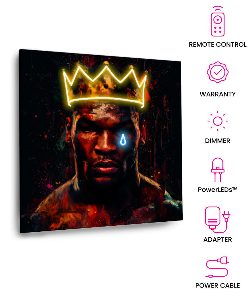 Mike Tyson – Neon Motivational Art