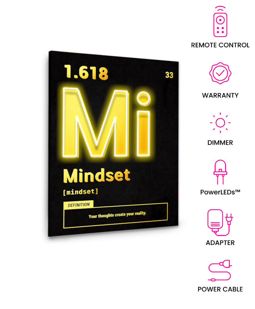 Mindset – Neon Motivational Art