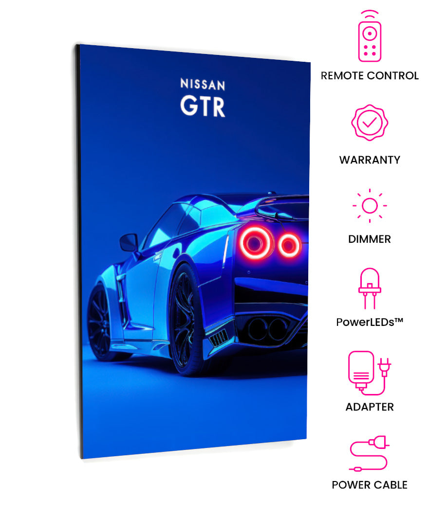 Nissan GT-R V2 - Neon Car Art