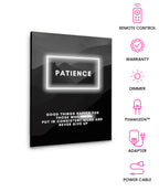 Patience – Neon Motivational Art