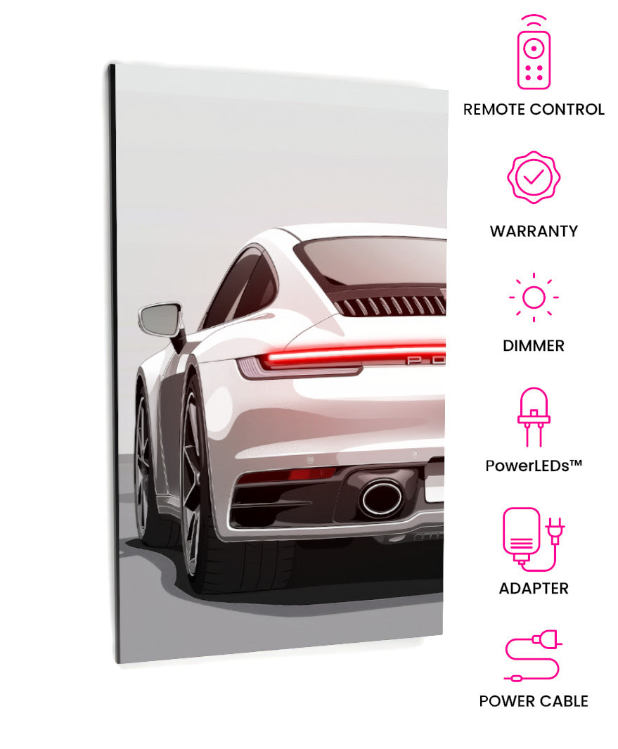 Porsche V5  - Neon Car Art