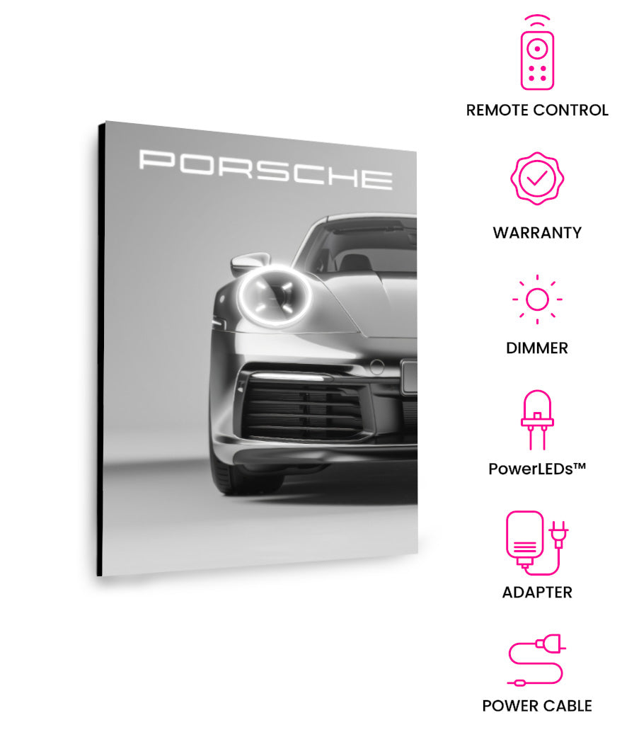 Porsche V6  - Neon Car Art