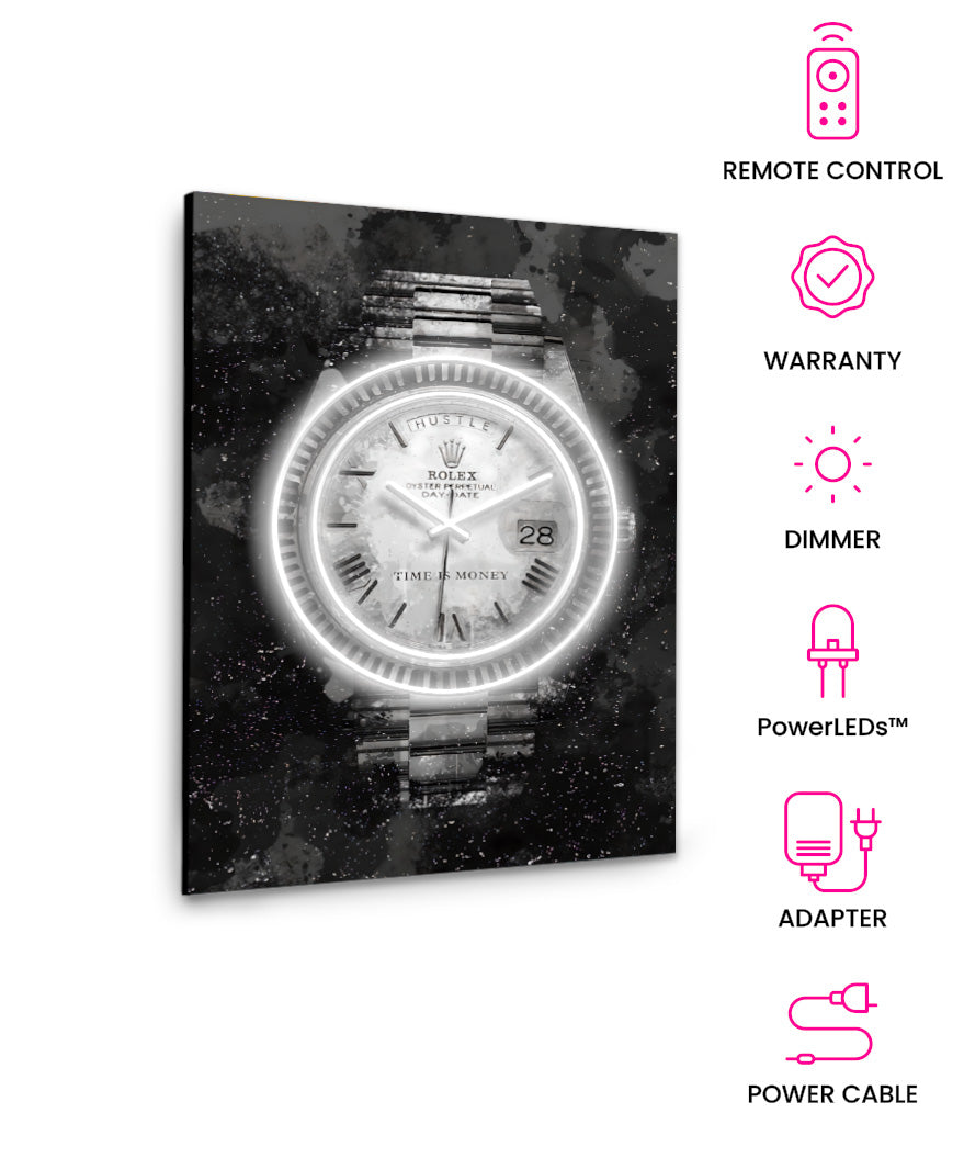 Rolex V1 – Neon Motivational Art