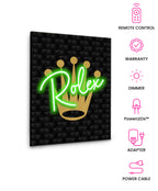 Rolex V2 – Neon Motivational Art