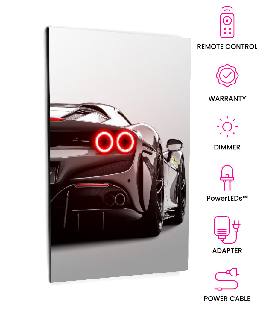 Ferrari V2 - Neon Car Art