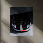 LED | Ford GT Front Shot – LED Car Poster in Dark Aesthetic | Glowing Metal Wall Art for Supercar Lovers