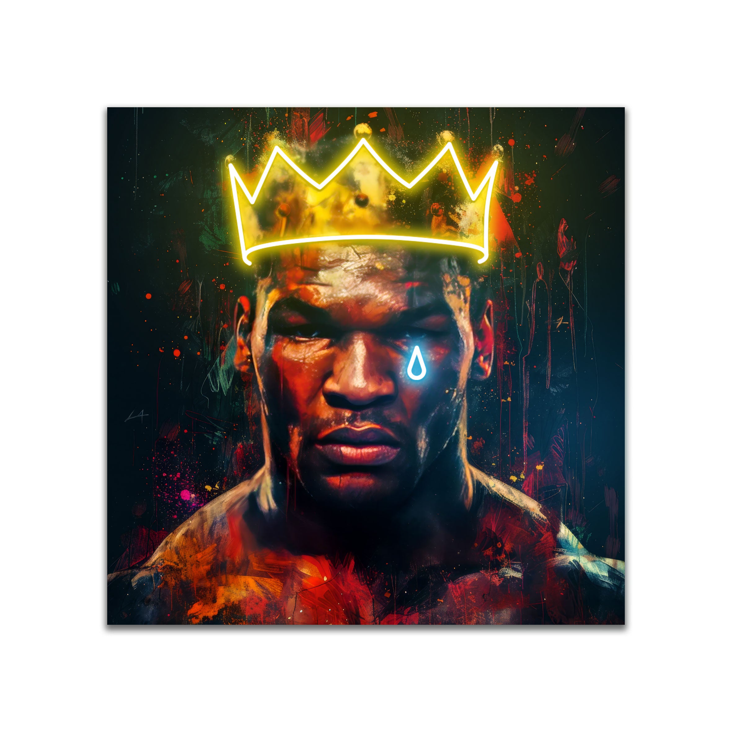 Mike Tyson – Neon Motivational Art