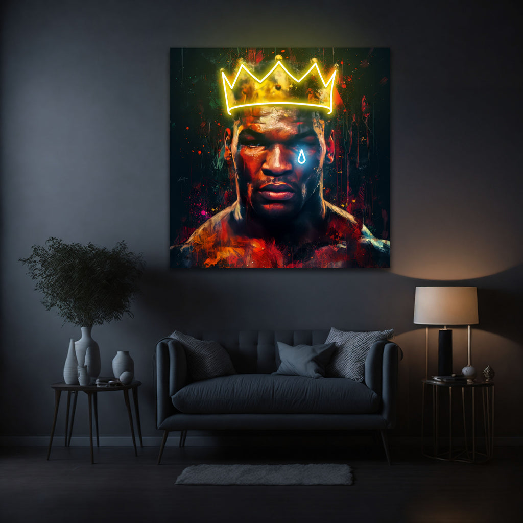 Mike Tyson – Neon Motivational Art