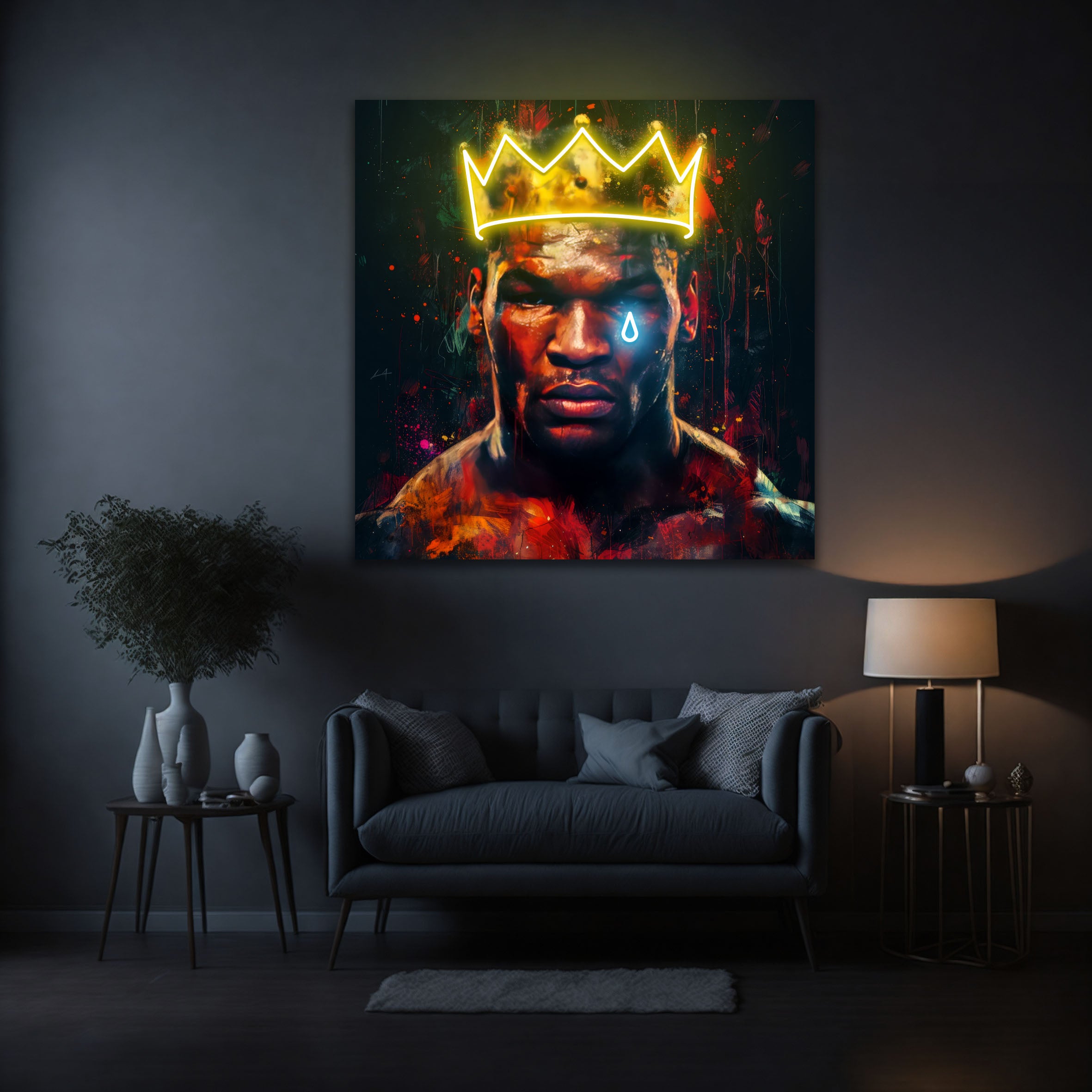 Mike Tyson – Neon Motivational Art
