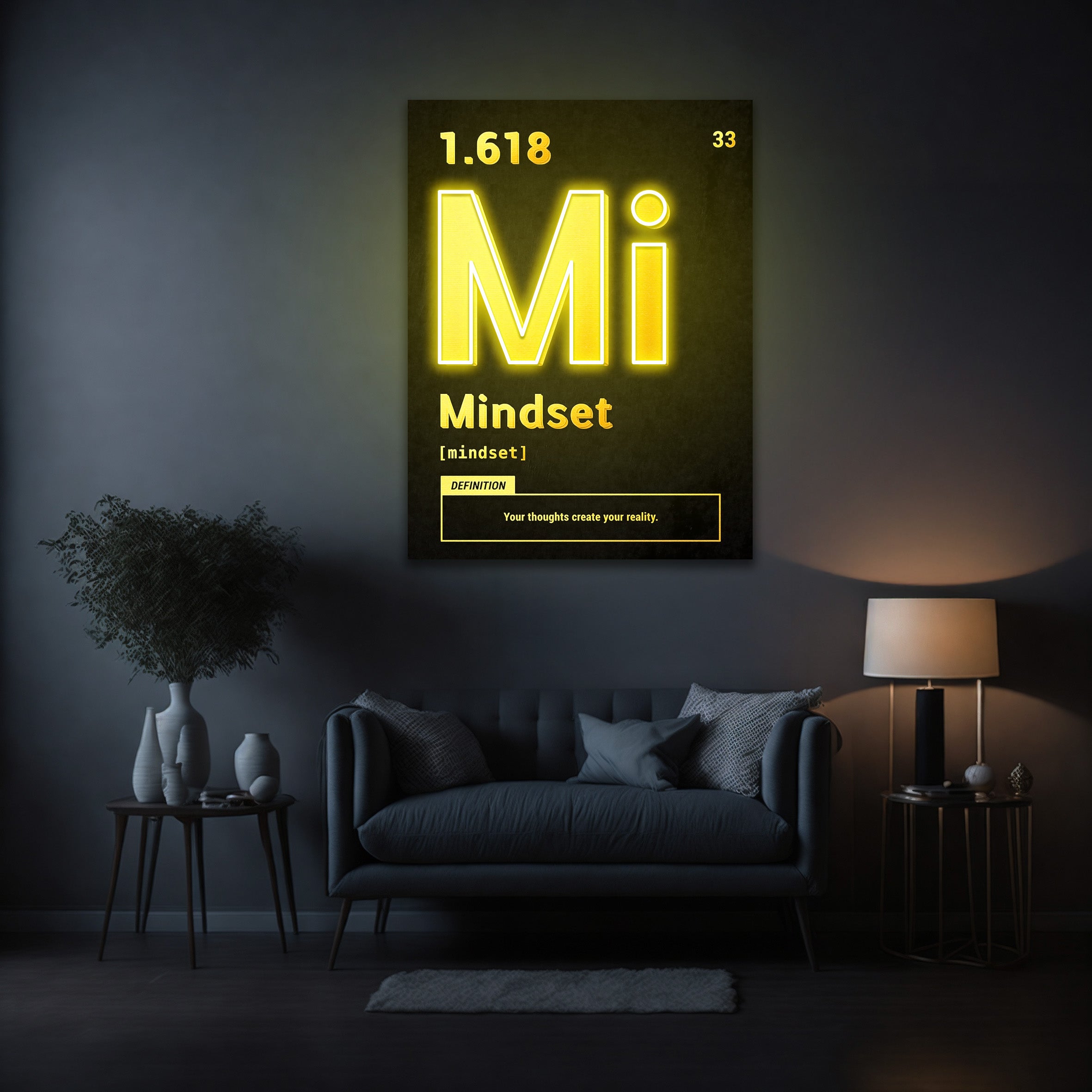 Mindset – Neon Motivational Art
