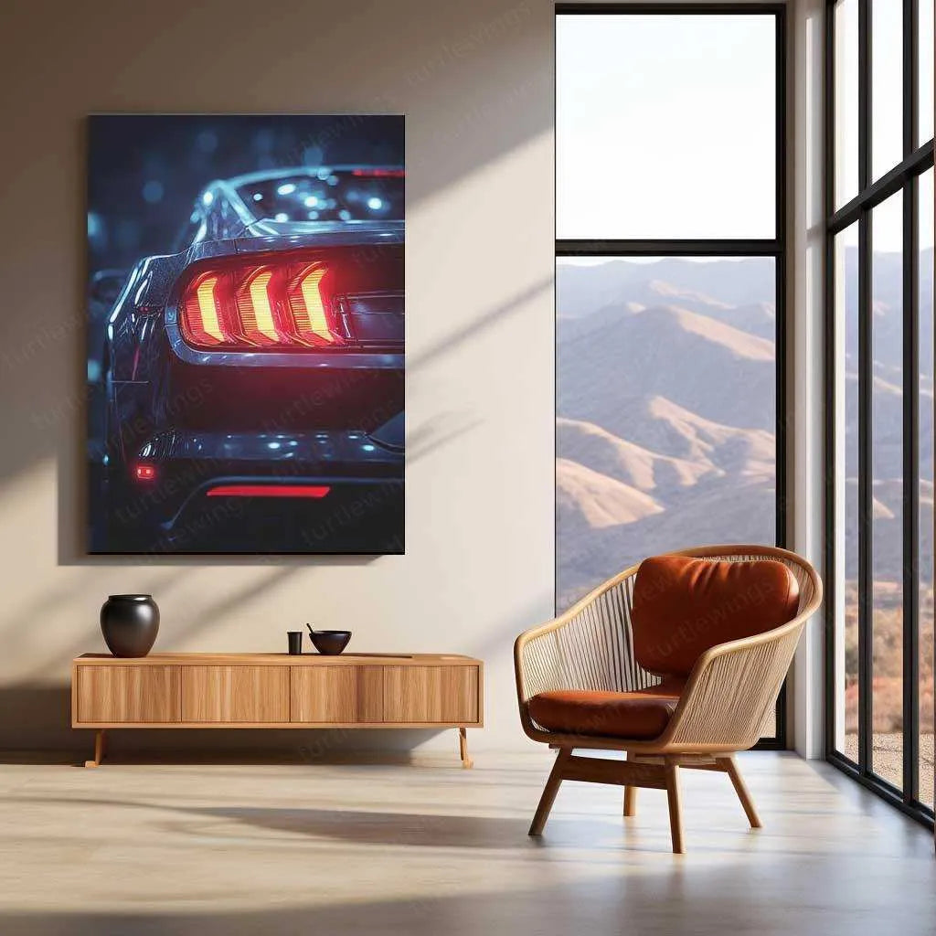 Mustang Shelby GT500 Neon LED Metal Frame â Iconic Muscle Car Wall Art 2