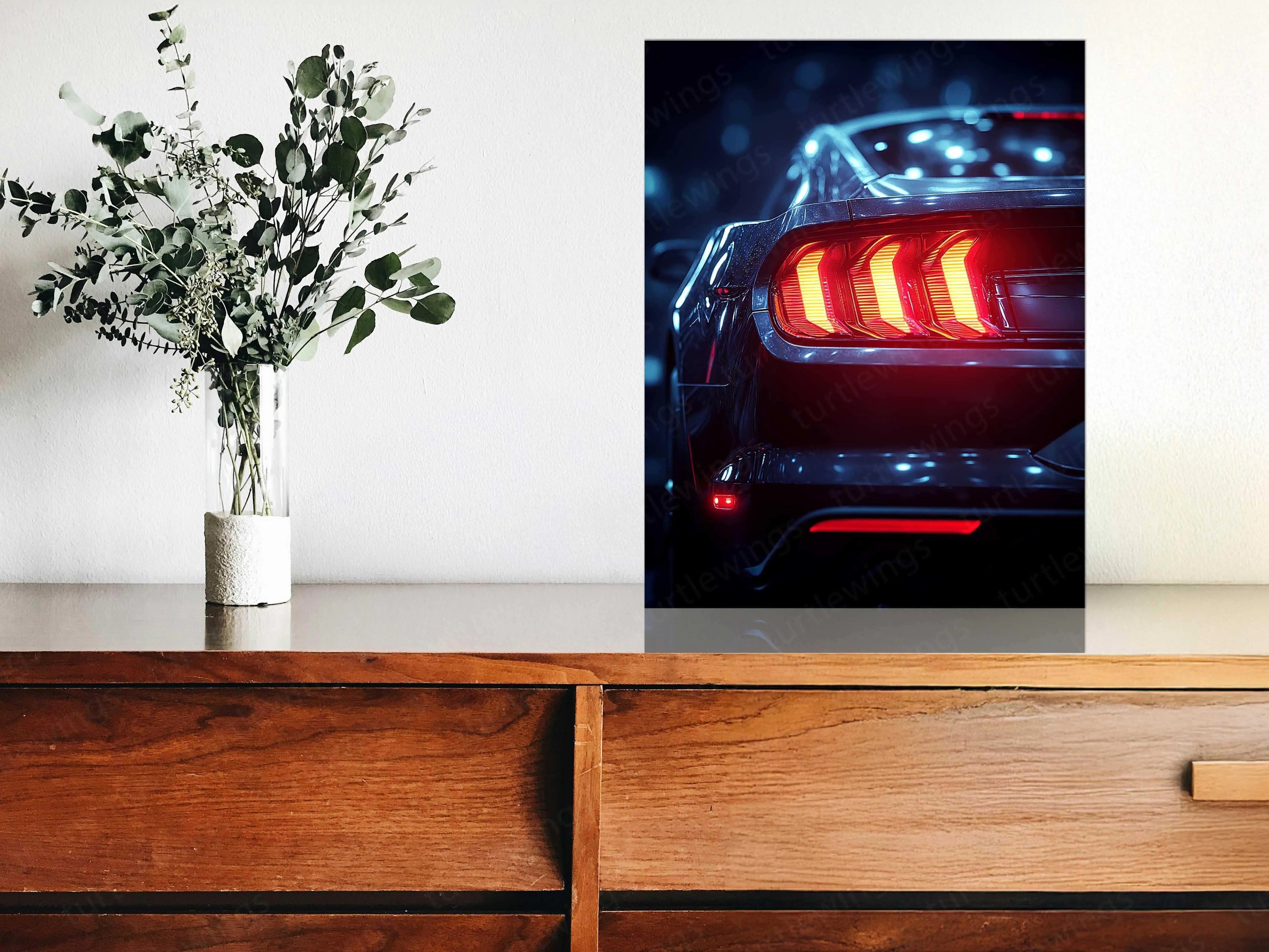 Mustang Shelby GT500 Neon LED Metal Frame â Iconic Muscle Car Wall Art 2