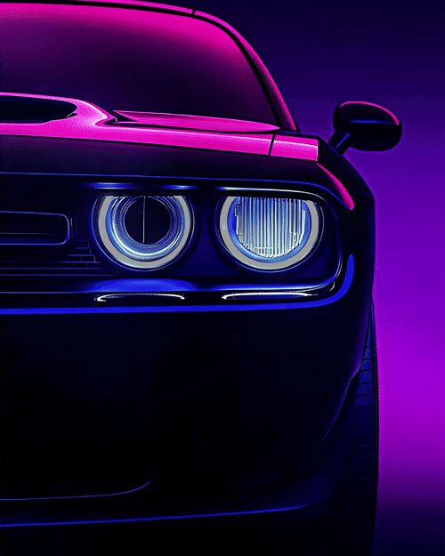 Dodge Challenger SRT V1 - Neon Car Art