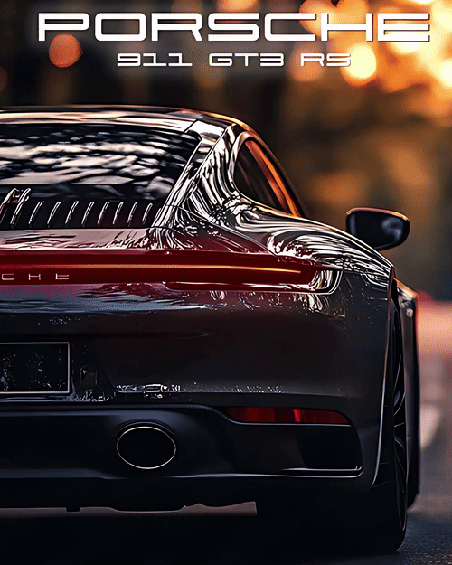 Porsche 911 GT3 V1 - Neon Car Art