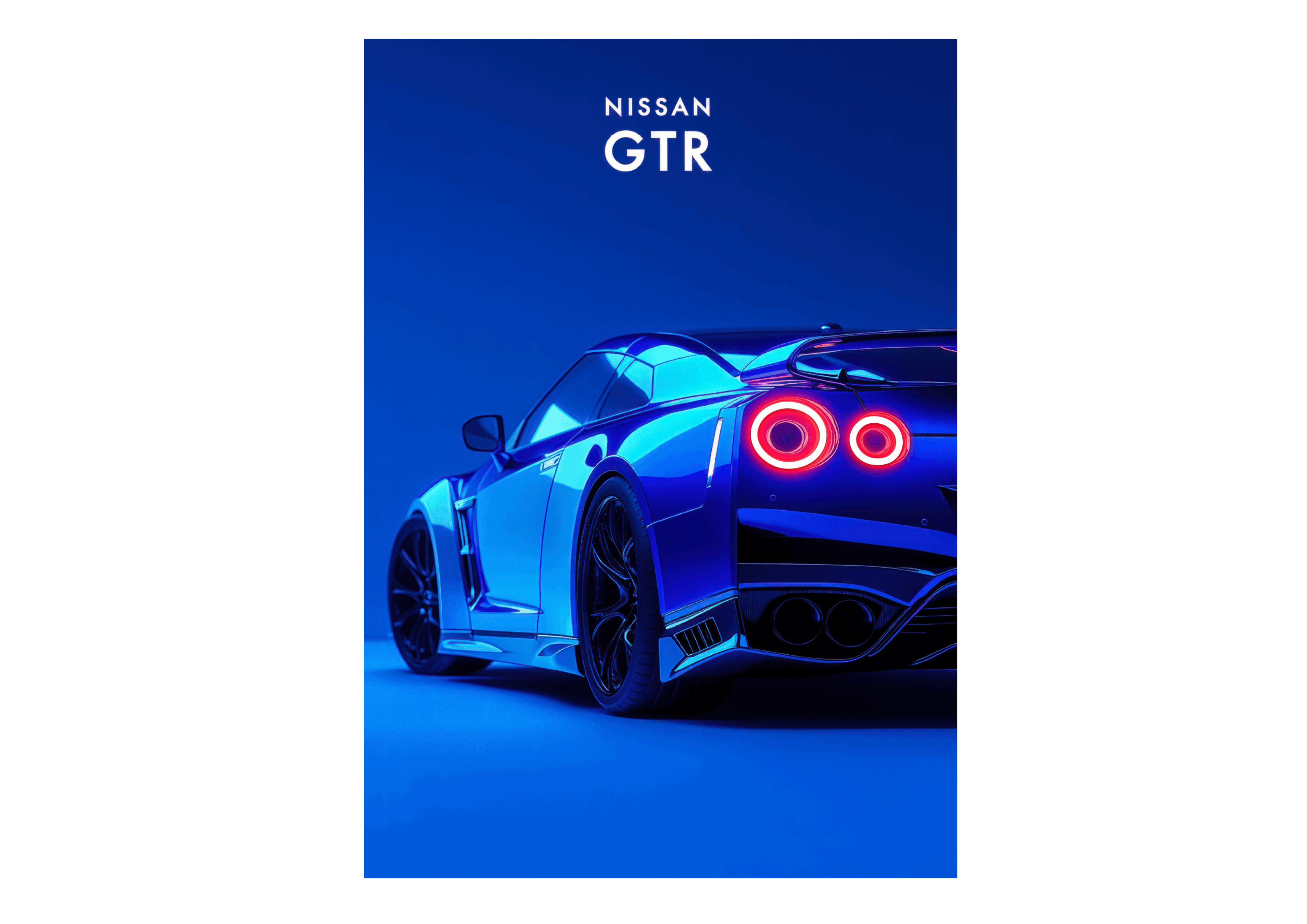 Nissan GT-R V2 - Neon Car Art