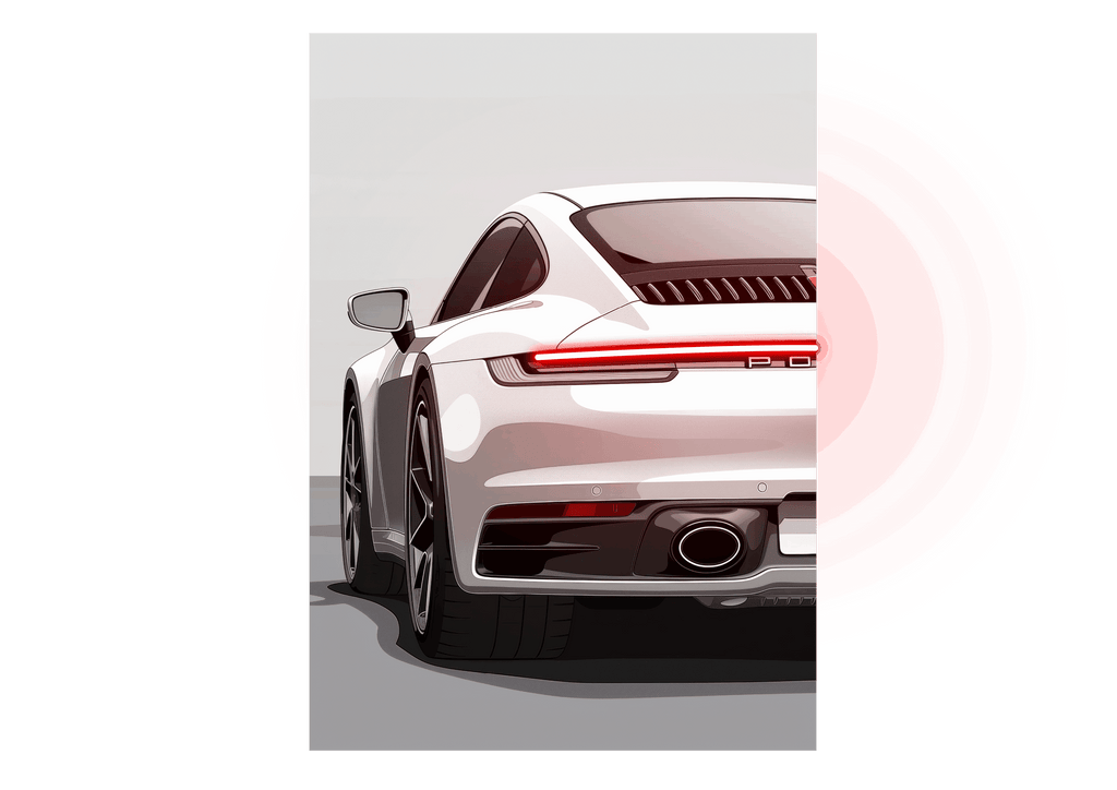 Porsche V5  - Neon Car Art