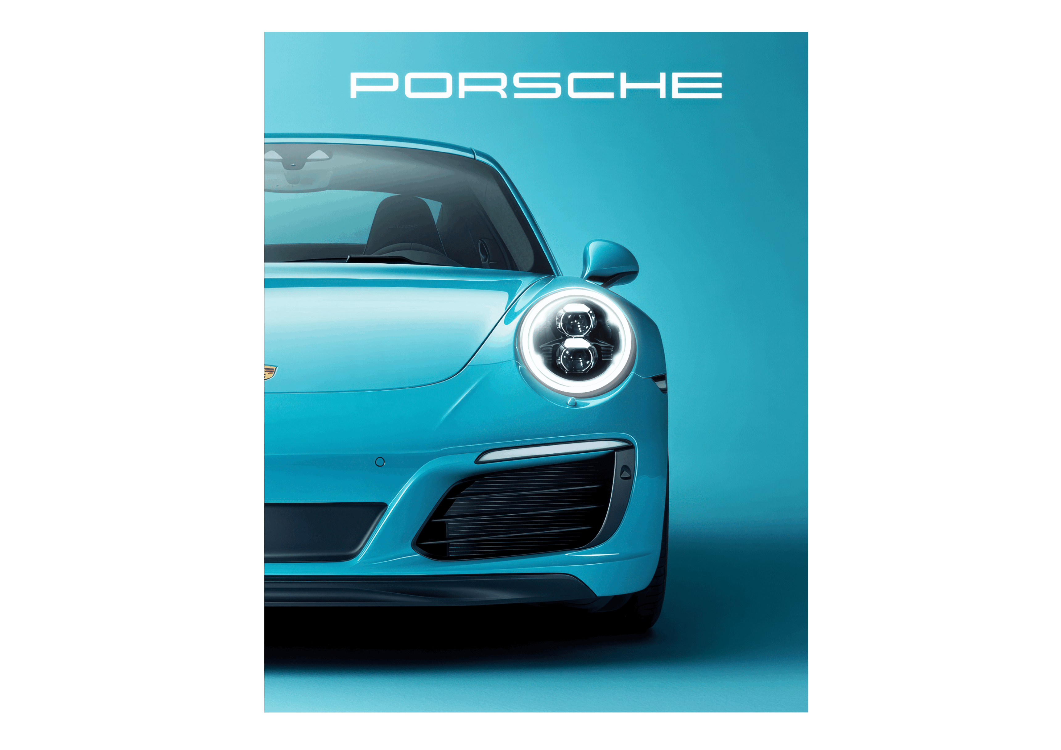 Porsche V7  - Neon Car Art