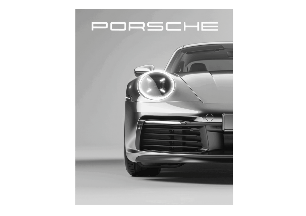 Porsche V6  - Neon Car Art