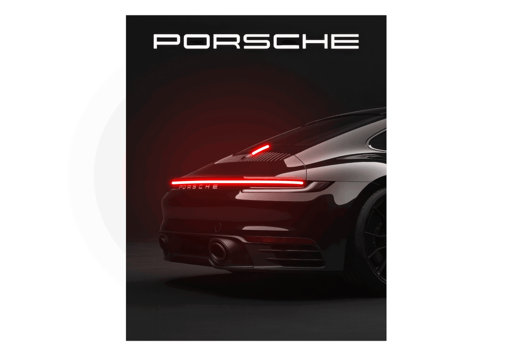 Porsche V8  - Neon Car Art