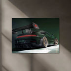 2025 Porsche 911 GT3 RS with Manthey Kit Neon LED Metal Frame â Ultimate Sports Car Wall Art