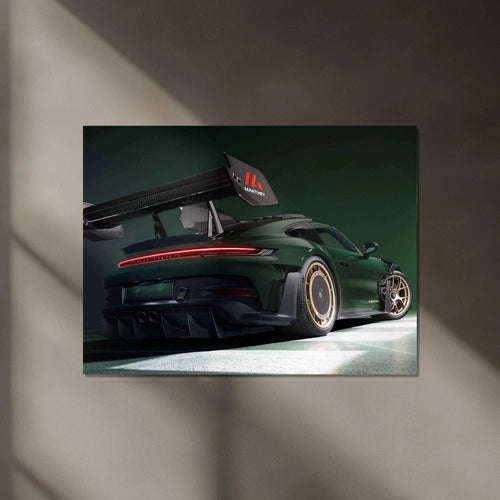 2025 Porsche 911 GT3 RS with Manthey Kit Neon LED Metal Frame â Ultimate Sports Car Wall Art