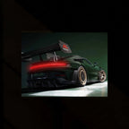 2025 Porsche 911 GT3 RS with Manthey Kit Neon LED Metal Frame â Ultimate Sports Car Wall Art