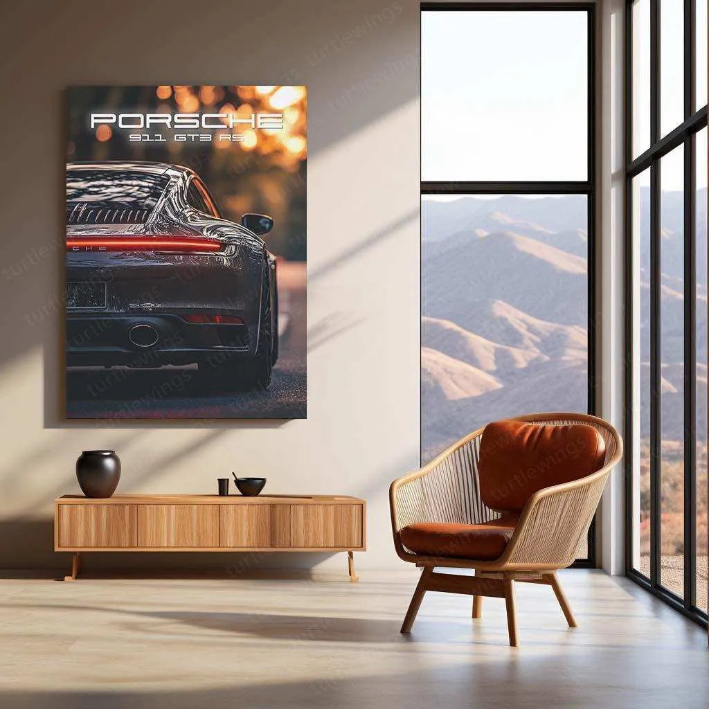 Porsche 911 GT3 Neon LED Metal Frame â Iconic Supercar Wall Art 2