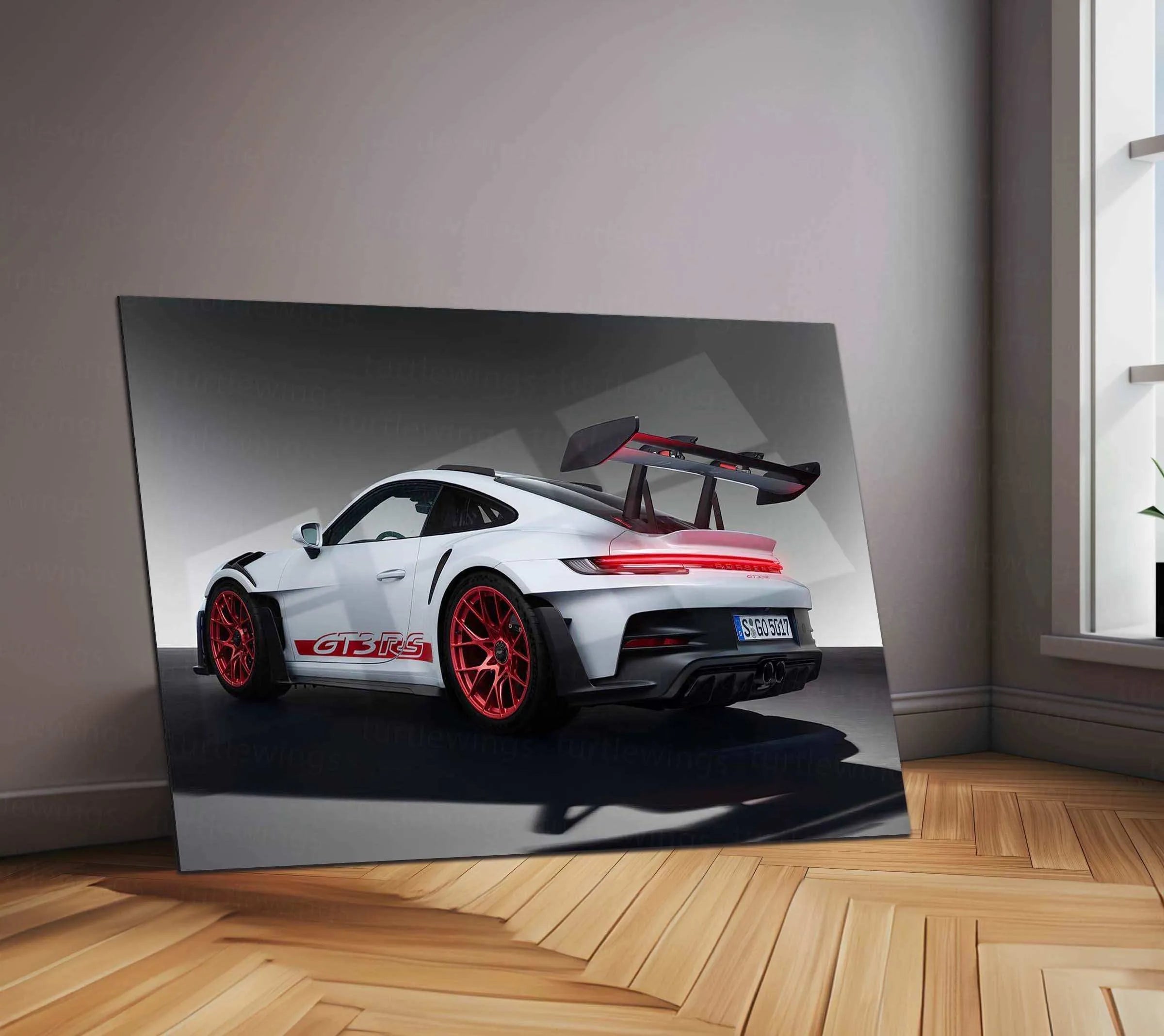 Porsche 911 GT3 Neon LED Metal Frame â Iconic Supercar Wall Art 1